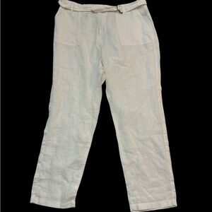 Women’s Bass Off-White Linen‎ Trousers size 10